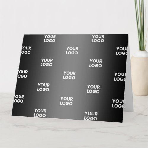 Your Simple Repeating Logo  Black  Grey Gradient Card