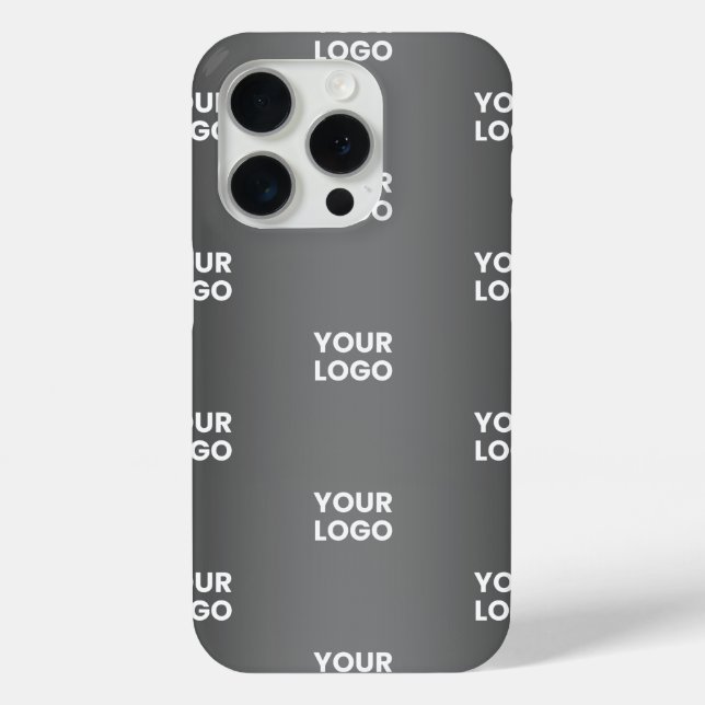 Your Simple Repeating Logo | Black & Grey Gradient Case-Mate iPhone Case (Back)