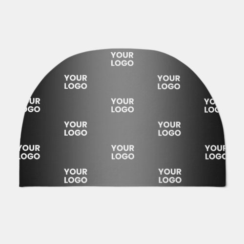 Your Simple Repeating Logo  Black  Grey Gradient Doormat