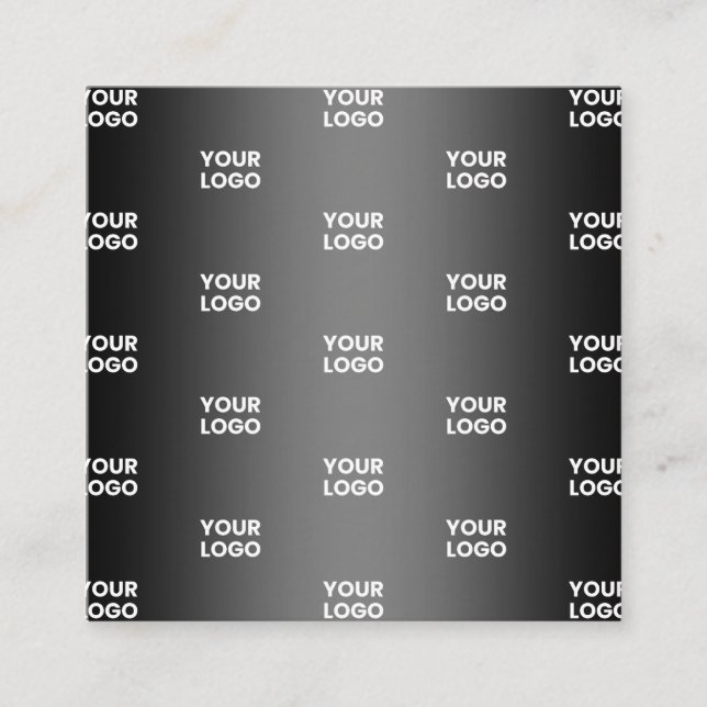 Your Simple Repeating Logo | Black & Grey Gradient Enclosure Card (Front)