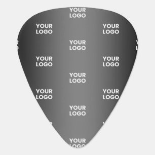 Your Simple Repeating Logo   Black & Grey Gradient Guitar Pick