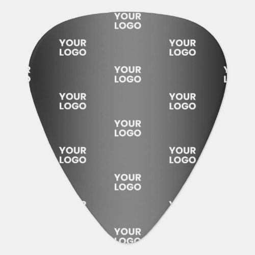 Your Simple Repeating Logo  Black  Grey Gradient Guitar Pick