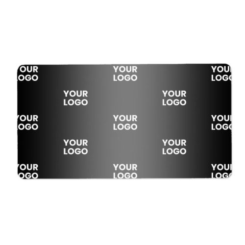 Your Simple Repeating Logo  Black  Grey Gradient Label