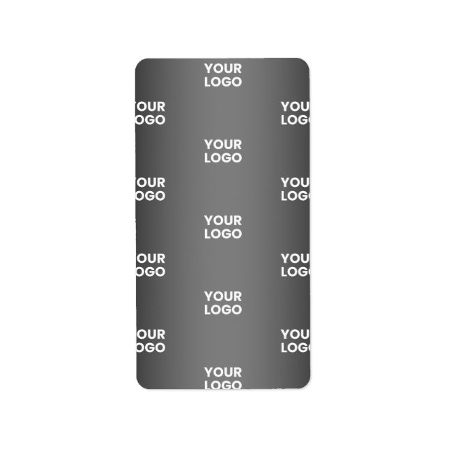 Your Simple Repeating Logo | Black & Grey Gradient Label (Front)