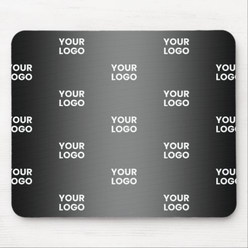 Your Simple Repeating Logo  Black  Grey Gradient Mouse Pad