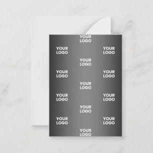 Your Simple Repeating Logo   Black & Grey Gradient Note Card