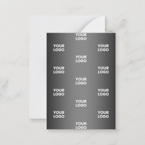 Your Simple Repeating Logo  Black  Grey Gradient Note Card