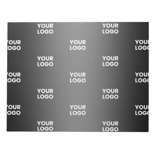 Your Simple Repeating Logo  Black  Grey Gradient Notepad