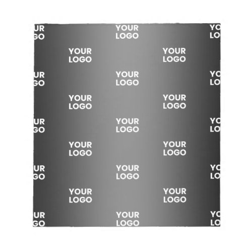 Your Simple Repeating Logo  Black  Grey Gradient Notepad