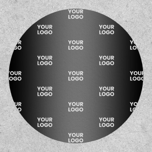 Your Simple Repeating Logo  Black  Grey Gradient Patch