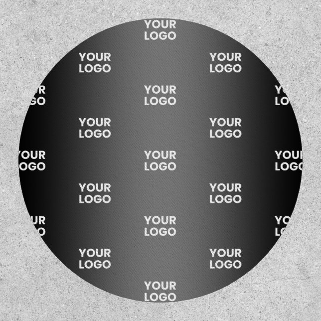 Your Simple Repeating Logo | Black & Grey Gradient Patch (Front)