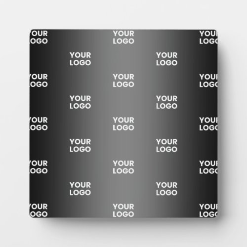 Your Simple Repeating Logo  Black  Grey Gradient Plaque