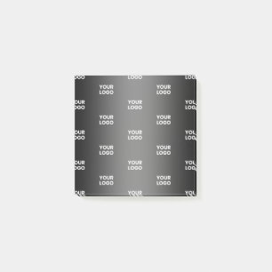 Your Simple Repeating Logo Black & Grey Gradient Post-it Notes