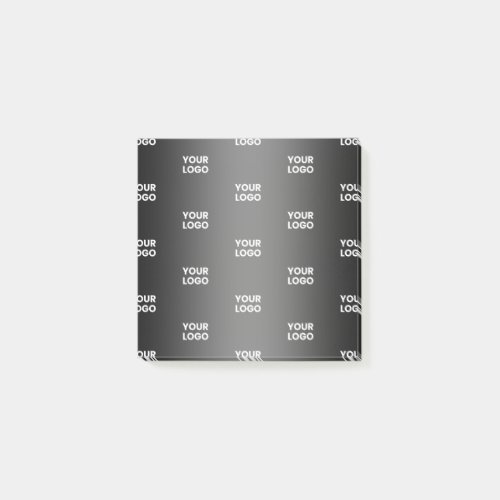 Your Simple Repeating Logo  Black  Grey Gradient Post_it Notes