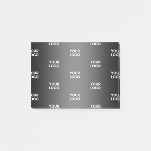 Your Simple Repeating Logo  Black  Grey Gradient Post_it Notes