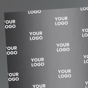 Your Simple Repeating Logo Black & Grey Gradient Tissue Paper