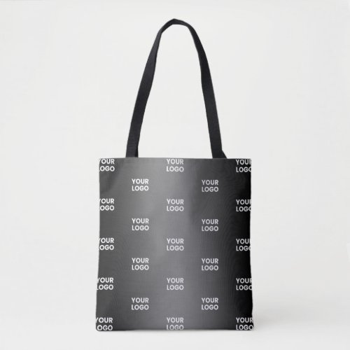 Your Simple Repeating Logo  Black  Grey Gradient Tote Bag