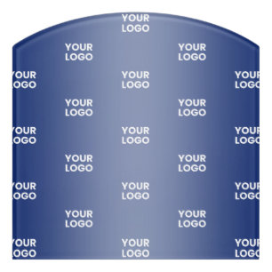 Your Simple Repeating Logo Blue Gradient Door Sign