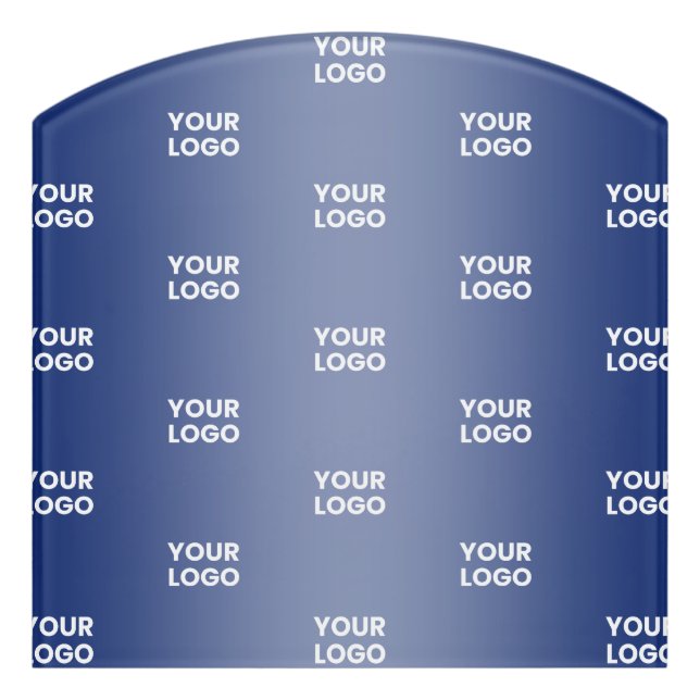 Your Simple Repeating Logo | Blue Gradient Door Sign (Contour Front)