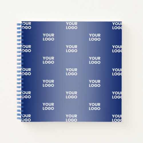 Your Simple Repeating Logo  Blue Gradient Notebook