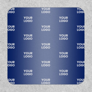 Your Simple Repeating Logo Blue Gradient Patch