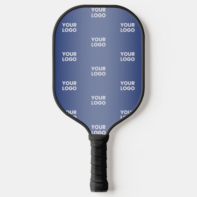 Your Simple Repeating Logo | Blue Gradient Pickleball Paddle (Front)