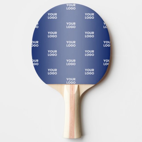 Your Simple Repeating Logo  Blue Gradient Ping Pong Paddle