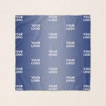 Your Simple Repeating Logo | Blue Gradient Scarf<br><div class="desc">Easily replace with your own logo.</div>