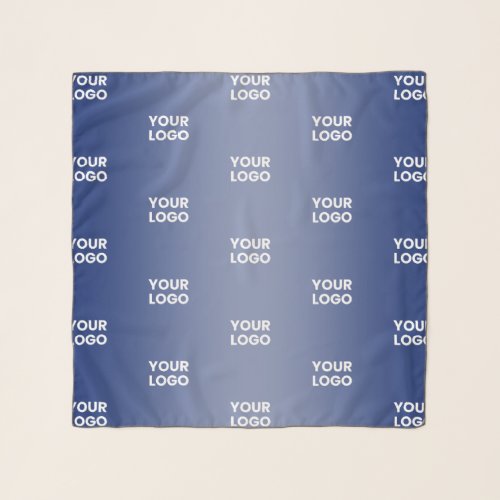 Your Simple Repeating Logo  Blue Gradient Scarf