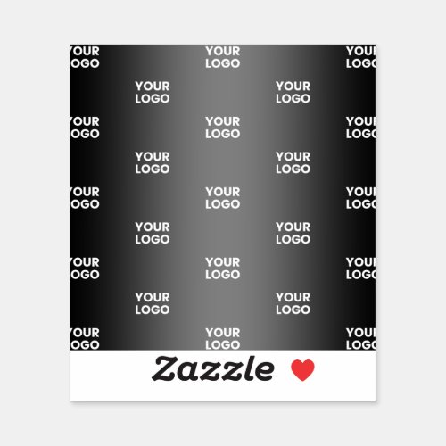Your Simple Repeating Logo  Transparent  Black Sticker