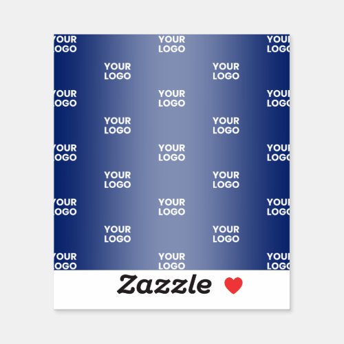 Your Simple Repeating Logo  Transparent Blue Sticker