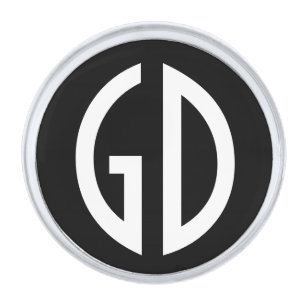 Your Simply Monogram Ideas 1 Silver Finish Lapel Pin