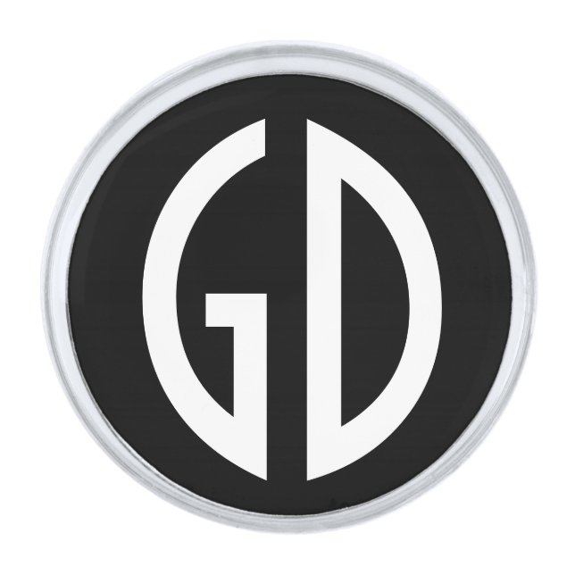 Your Simply Monogram Ideas 1 Silver Finish Lapel Pin (Front)