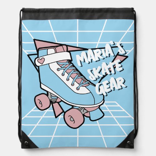 Your Skate Gear Pastel Blue Cartoon Rollerskate Drawstring Bag
