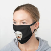 Your Smile Black Cotton Face Mask (Angled)