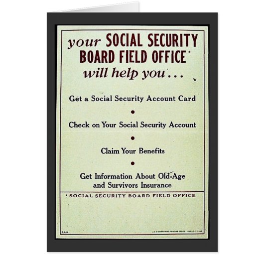 Your Social Security Board Field Office Cards (Front)