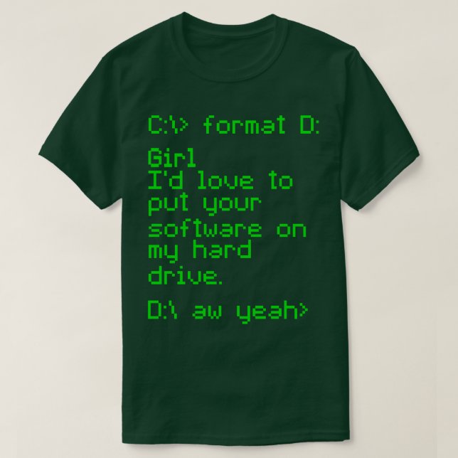 Your Software On My Hard Drive T-Shirt (Design Front)