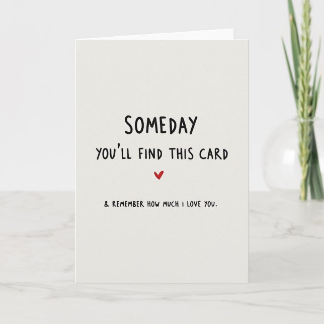 Your Someday Love Reminder Card (Front)