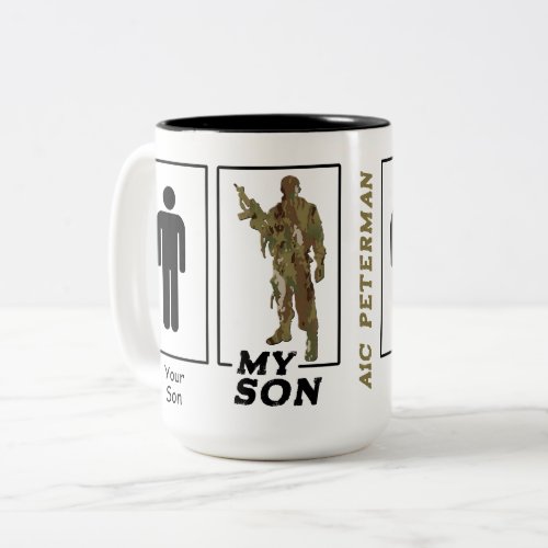 Your Son My Son Custom Funny Gift Military Family  Two_Tone Coffee Mug
