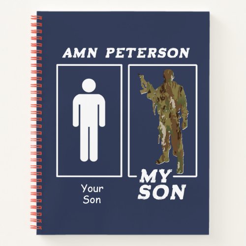 Your Son My Son Military Custom Spiral Notebook