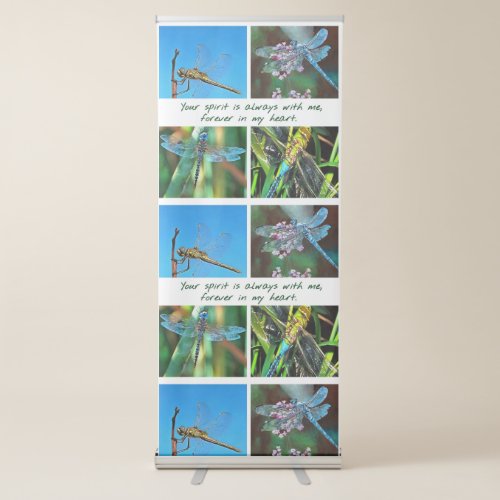 Your Spirit Is Always With Me Artistic Dragonfly Retractable Banner