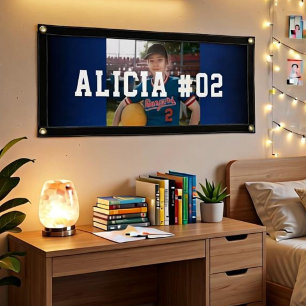 Your Sports Photo Personalized Pennant Flag