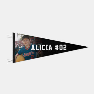 Your Sports Photo   Personalized Pennant Flag