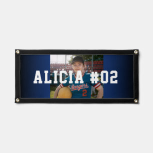 Your Sports Photo Personalized Pennant Flag
