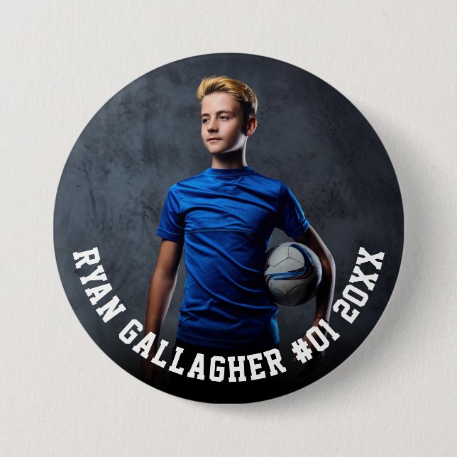 Your Sports Photo | Personalized Team Photo Button (Front)