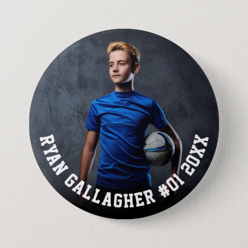 Your Sports Photo  Personalized Team Photo Button