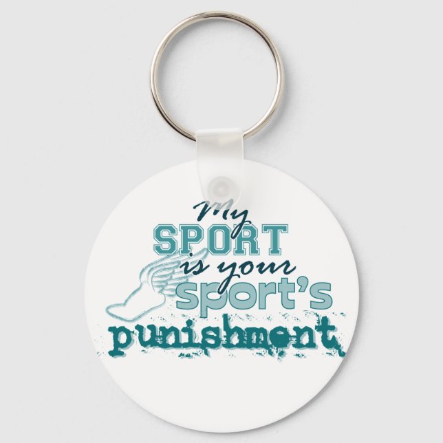Your sport's punishment (teal) keychain (Front)