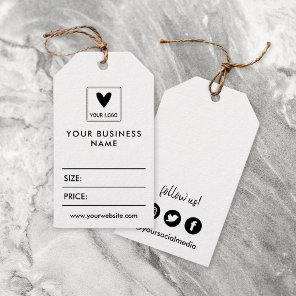 Your Square Logo Social Media Price Gift Tags