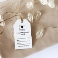 Your Square Logo Social Media Price Gift Tags