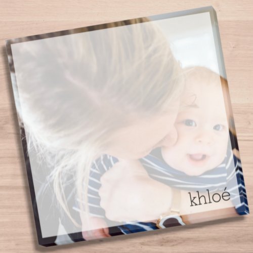 Your Square Photo Design with Custom Name Post_it Notes
